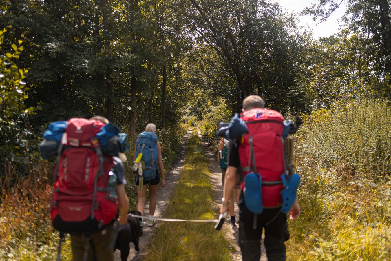 Vandrere på Øhavsstien ved Svendborg
